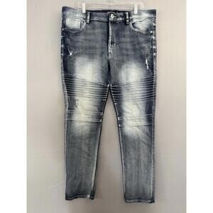 Vintage SouthPole Jeans Mens 38x32 Denim Hip Hop Classic Streetwear Grunge Y2K